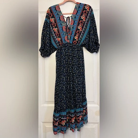 🌿 Umgee Boho High-Low Floral Paisley Dress - Picture 9 of 9